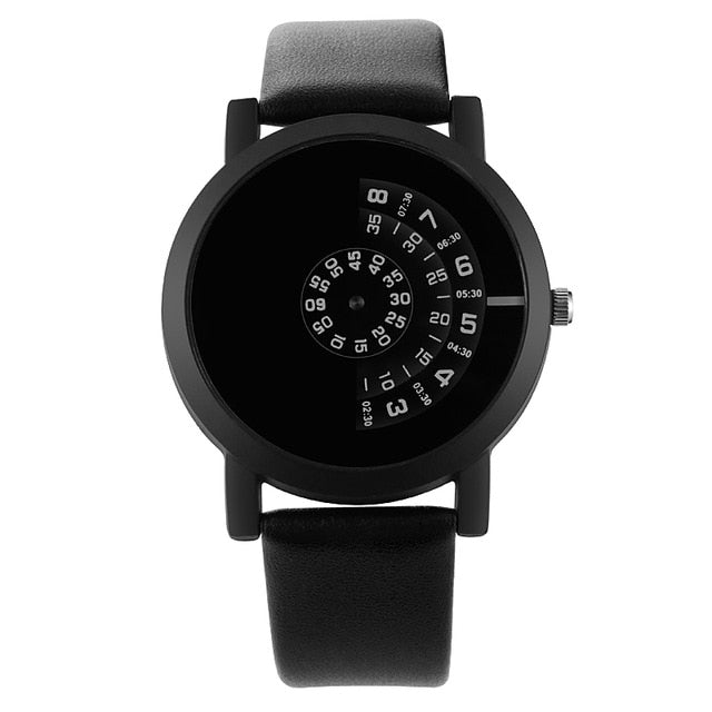 Orologio minimal con quadrante in movimento