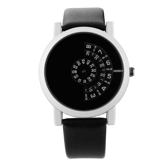 Orologio minimal con quadrante in movimento
