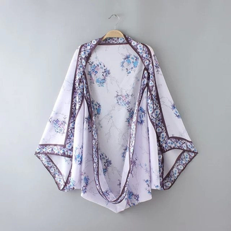 Kimono in Chiffon a fiori