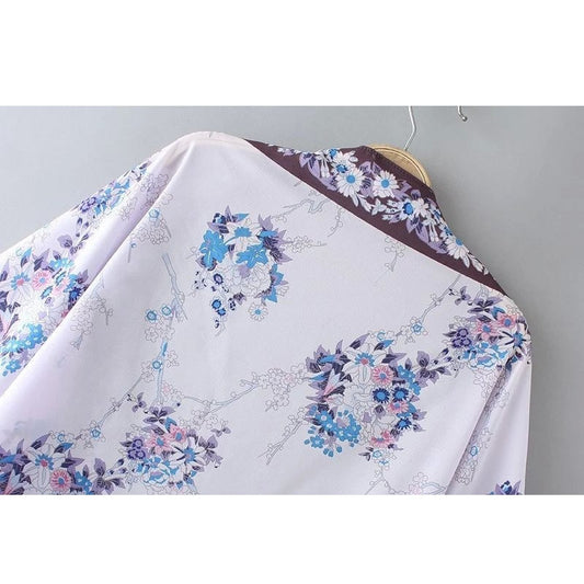 Kimono in Chiffon a fiori