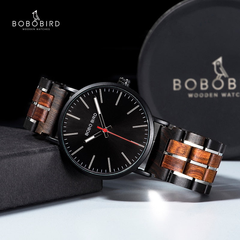 Orologio in legno e acciaio