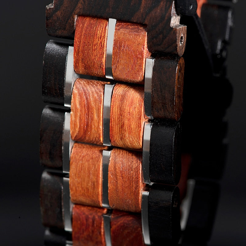 Orologio in legno e acciaio