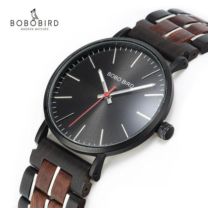 Orologio in legno e acciaio