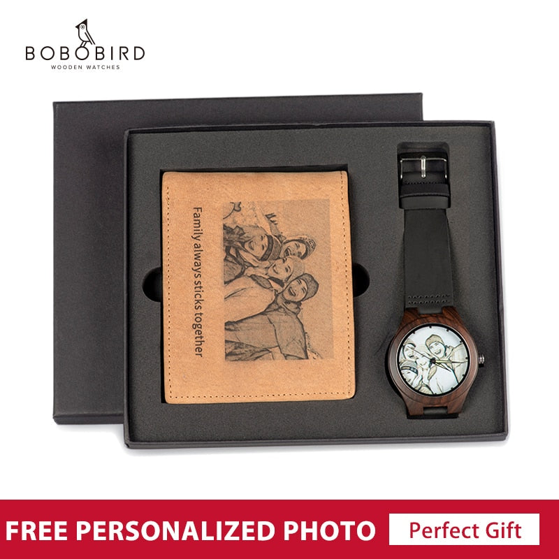 Set Regalo Orologio + Portafoglio personalizzabili con foto e testo