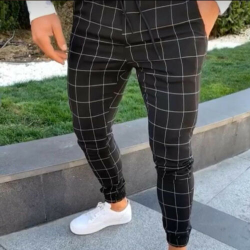 Pantalone Slim Fit a quadrettoni