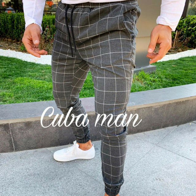 Pantalone Slim Fit a quadrettoni