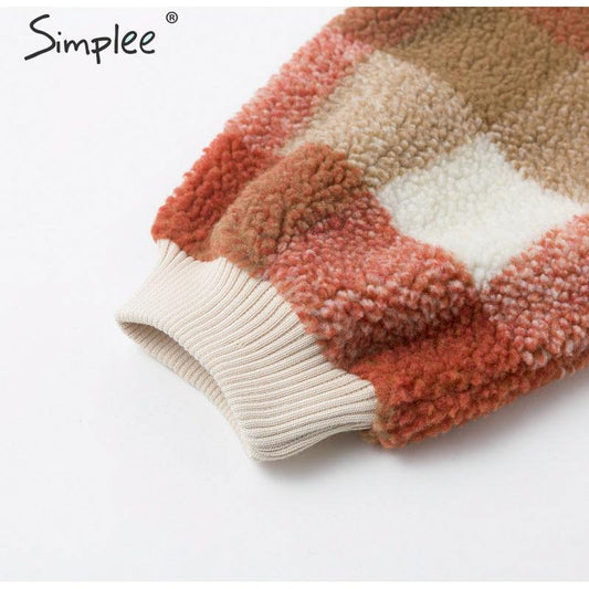 Maglione in lana a quadrettoni