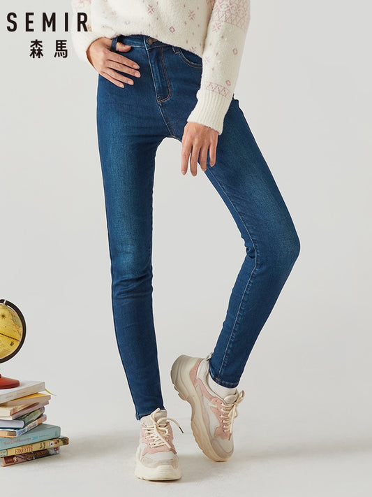 Jeans slim fit elastico a vita alta
