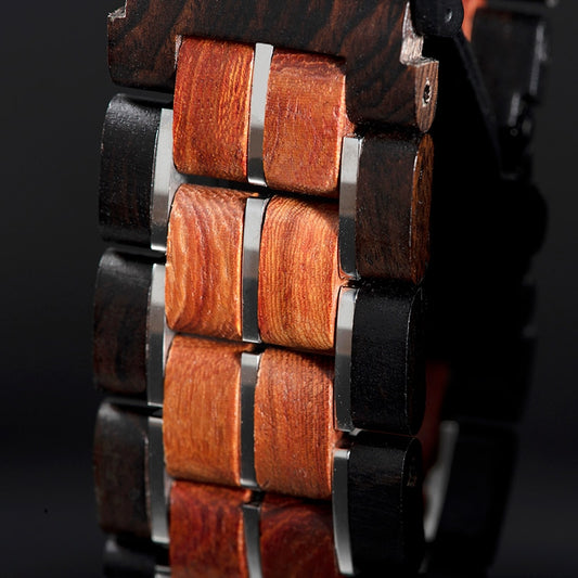 Orologio in legno e acciaio