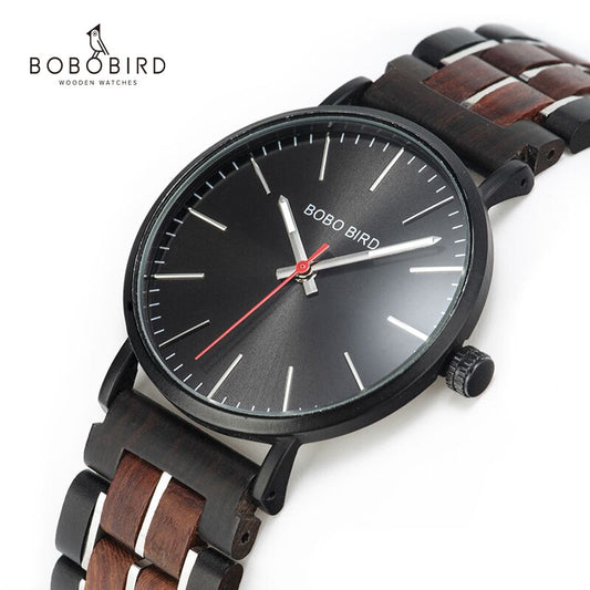 Orologio in legno e acciaio
